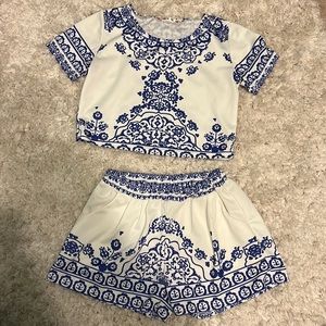 Blue and White floral set